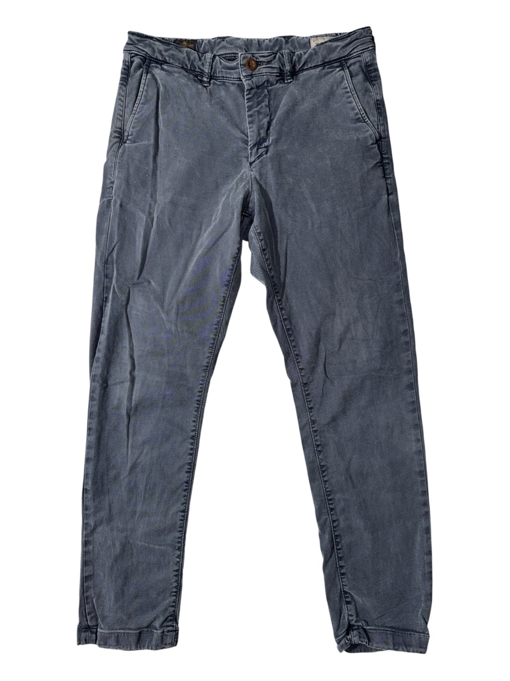Faherty mens 30x27 blue washed cotton blend tailored chino pants EUC